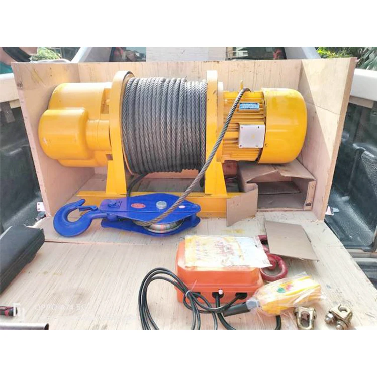 New Electric Hoist Winch 1 Ton 1.5Ton 2500Kg Cable Pulling Wire Rope Hoist Portable For Manufacturing Plant