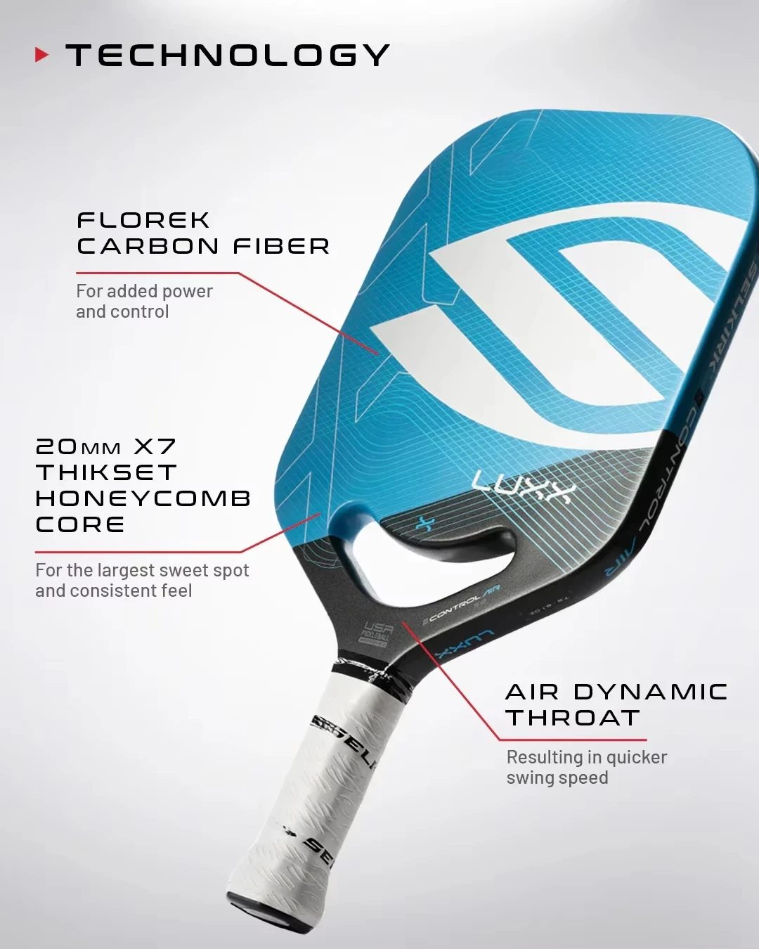 Pickleball Paddle - USAPA Approved for Tournament Play - Carbon Fiber Pickle Ball Racket