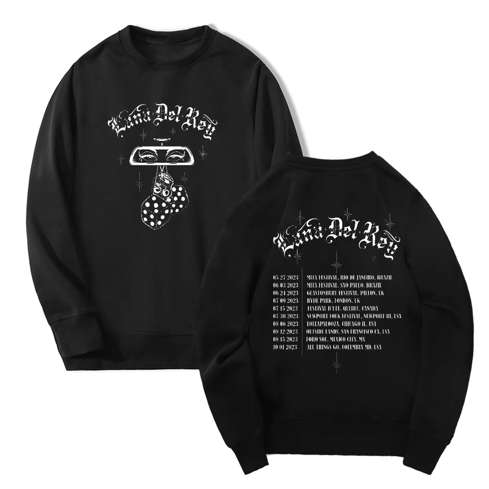 

Lana Del Rey Tour Merch Sweatshirt Unisex Crewneck Long Sleeve Streetwear 2023 World Tour Women Men Hip Hop Clothes