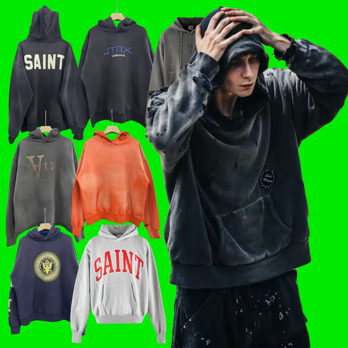 

Waed Vintage American Hoodie Sweatirt ex Warm Non-deformable Home Dance Daily Use Logo Pattern Hooded Sweatirt