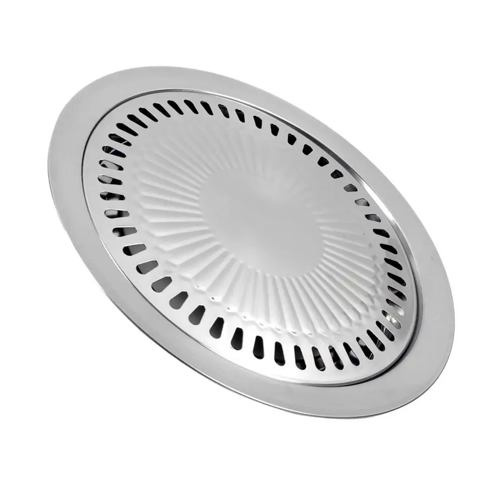

Korean Barbecue Tray Non-stick Baking Pan Grill Plate Grilling Platter Bakeware Cassette Lightweight Home Restaurant