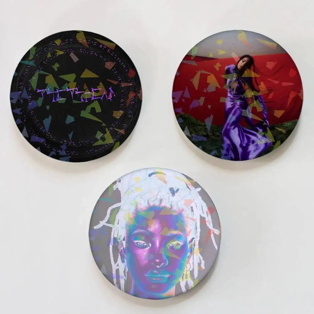 Singer W-WILLOW The Thread Badges Round Laser Badge Brooch Backpack Accessories