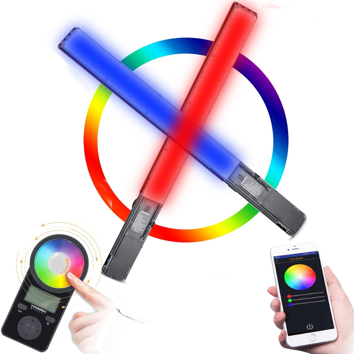 Yongnuo YN360III YN360 Iii Handheld 3200K-5600K Rgb Kleurrijke Ijs Stok Led Video Light Touch Aanpassen Gecontroleerde door Telefoon App