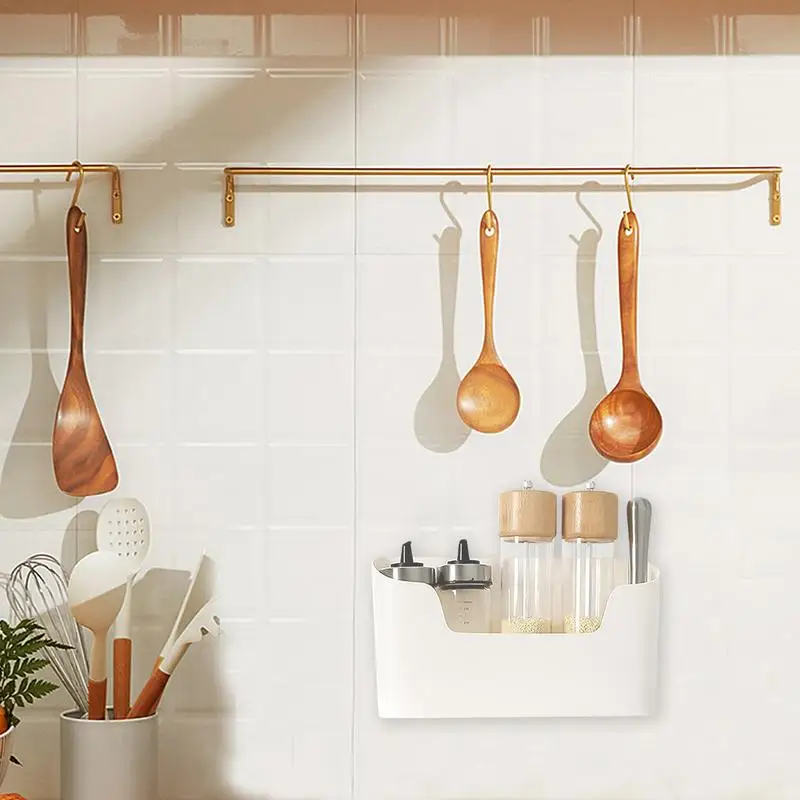 Organizer per porta dell'armadio 2 pezzi Organizer per montaggio a parete adesivo nessuna perforazione richiesta ideale per la cucina della dispensa del bagno all'interno
