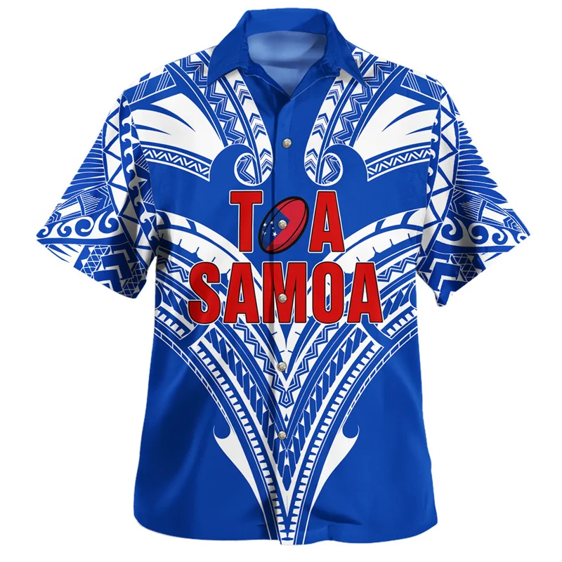 Harajuku Summer 3D Printing American Samoa Happy Independence Day Coat Of Arm Shirts Men Fashion Short Shirts Cool Tops Clothing