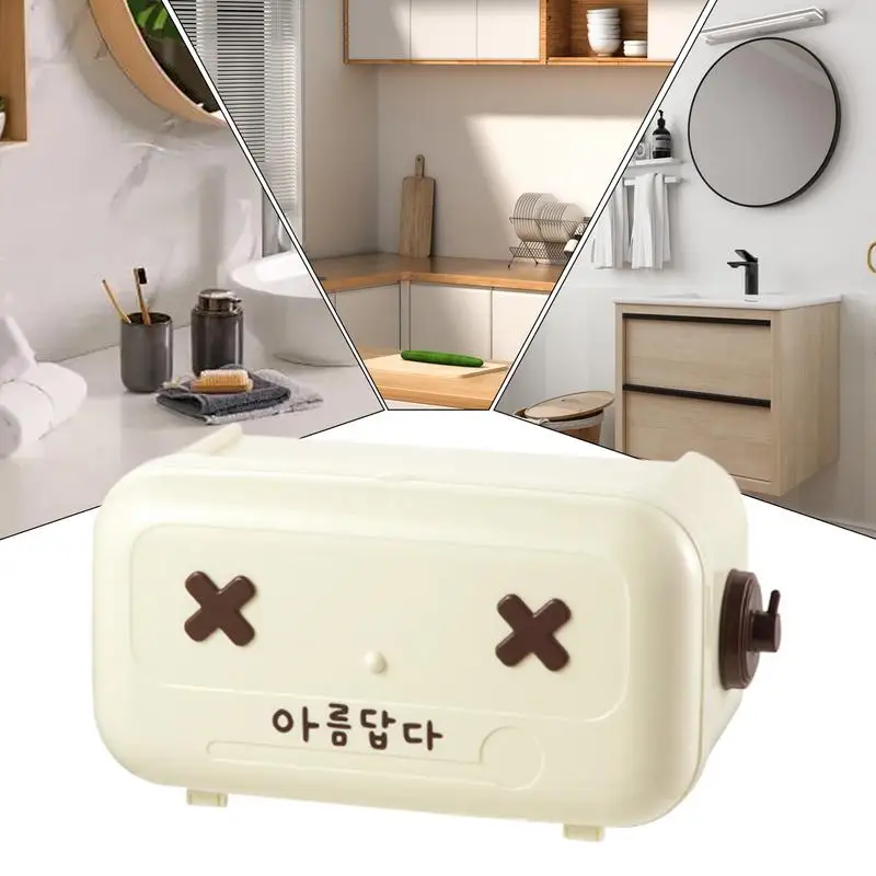 Badkamer Tissue Holder No-punch Tissue Roll Holder Cartoon Papieren Handdoekhouder Multifunctionele Toiletpapier Dispenser