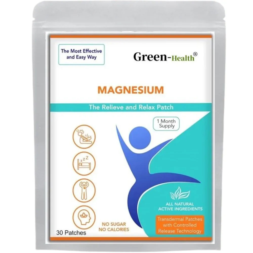 

Magnesium Transdermal Patches Muscle, Bone, Nerve Health Support Calming - 30 Patches One Month Supply