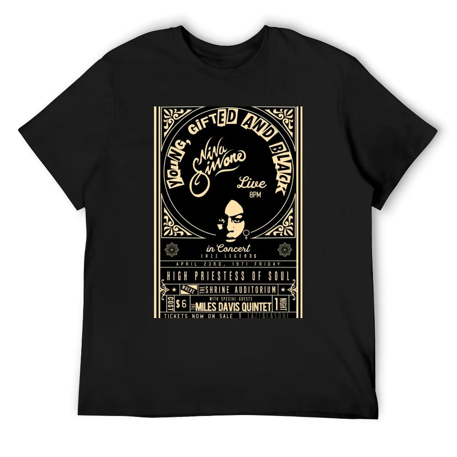 

Nina Simone Concert Poster T-Shirt cute clothes oversized essential t shirt Men's t shirts