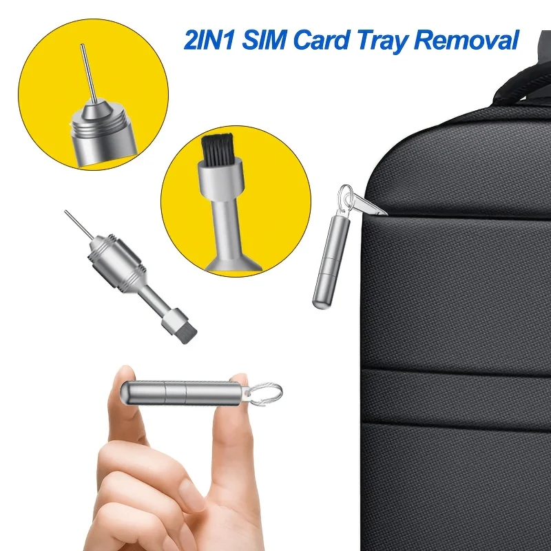 2 In1 SIM Card Tray Removal & Headphone Cleaning Brush Card Tray Pin Eject Removal Tool