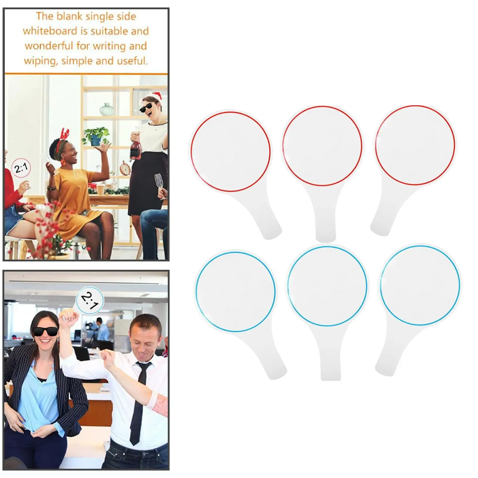 6Pcs Writing Boards Erasable Scoreboards Reusable Scoring Boards Blank Whiteboards for Judges Office School Classroom Bidding