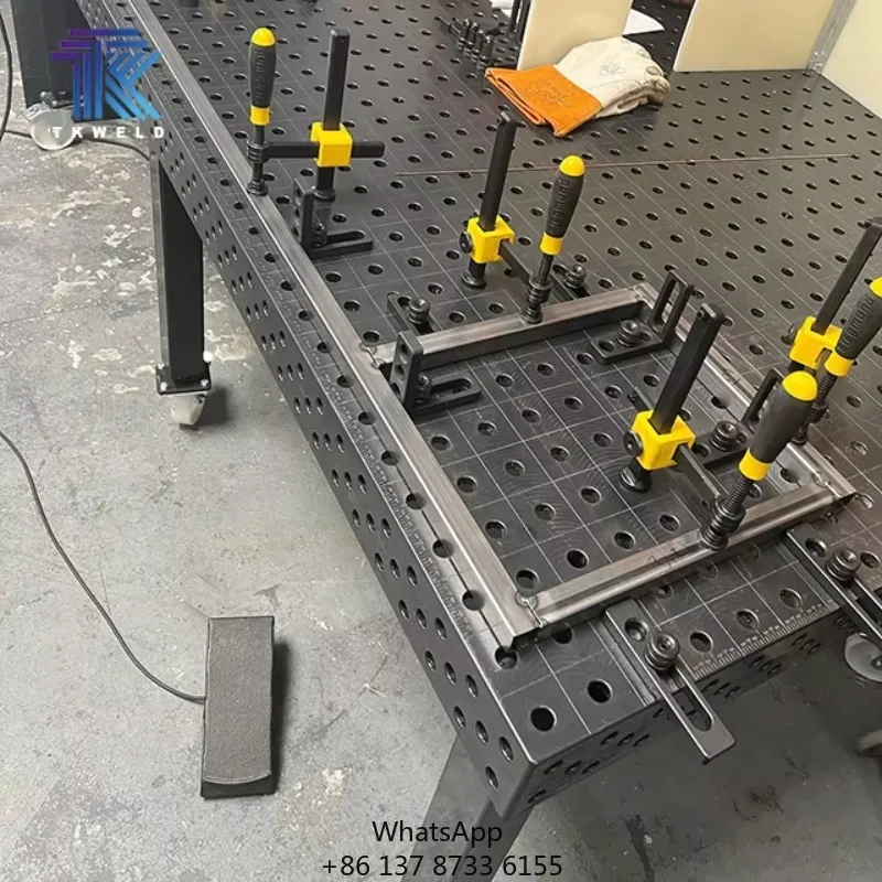 3000*1500*200mm Cast Iron 2D 3D Flexible Welding Table 16mm 28mm Steel Clamping Accessories Nitrided New Factory