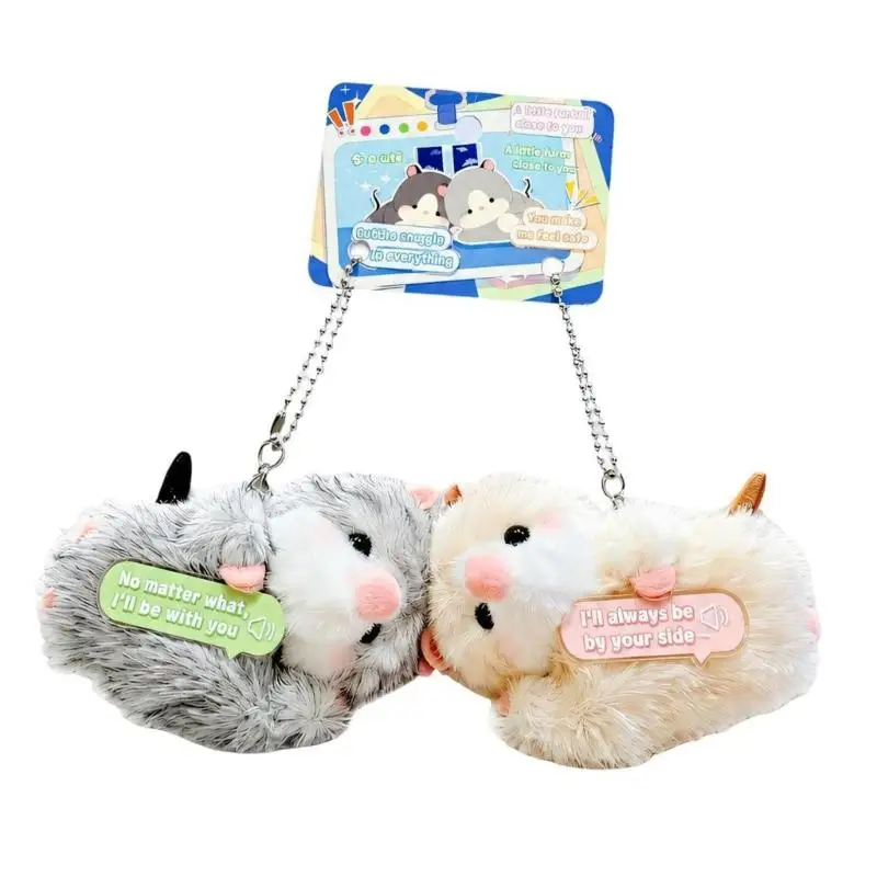 31BA Mouse Keychain Pair with Separate Polyester Characters for Bags and Backpacks, Coordinated Pair Included