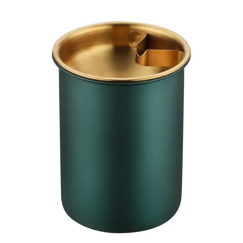 Stainless Steel Ashtray Anti-smoking Ash Anti-drop Smokeless Ashtray Home Restaurant Creative Home Accessories