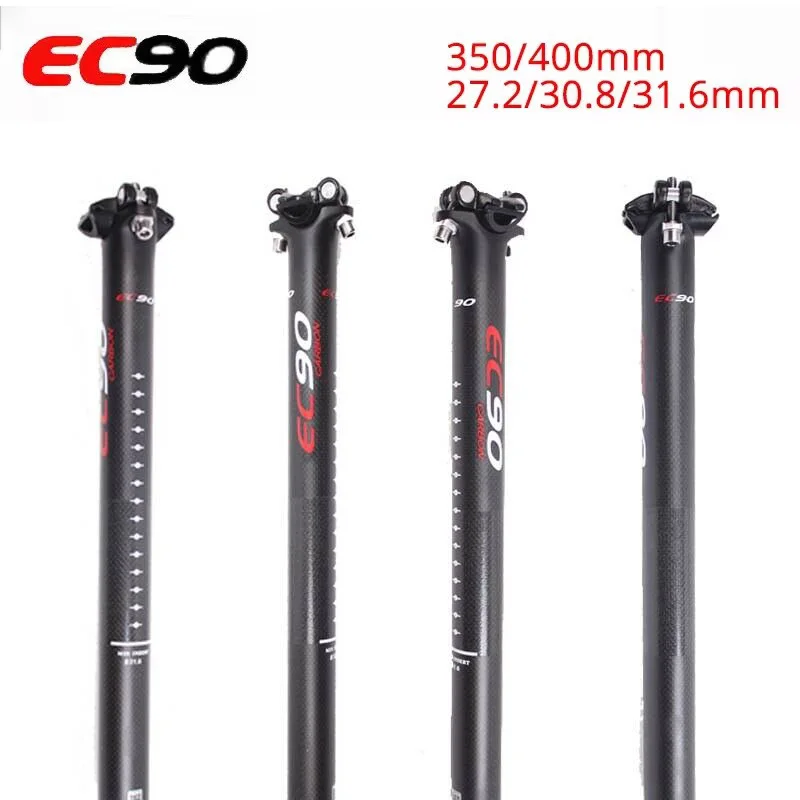 EC90 Carbon Fiber Bicycle Seatpost 27.2/30.8/31.6mm Mountain Road Bike Seat Post Seat Tube 350mm 400mm Cycling Accessories