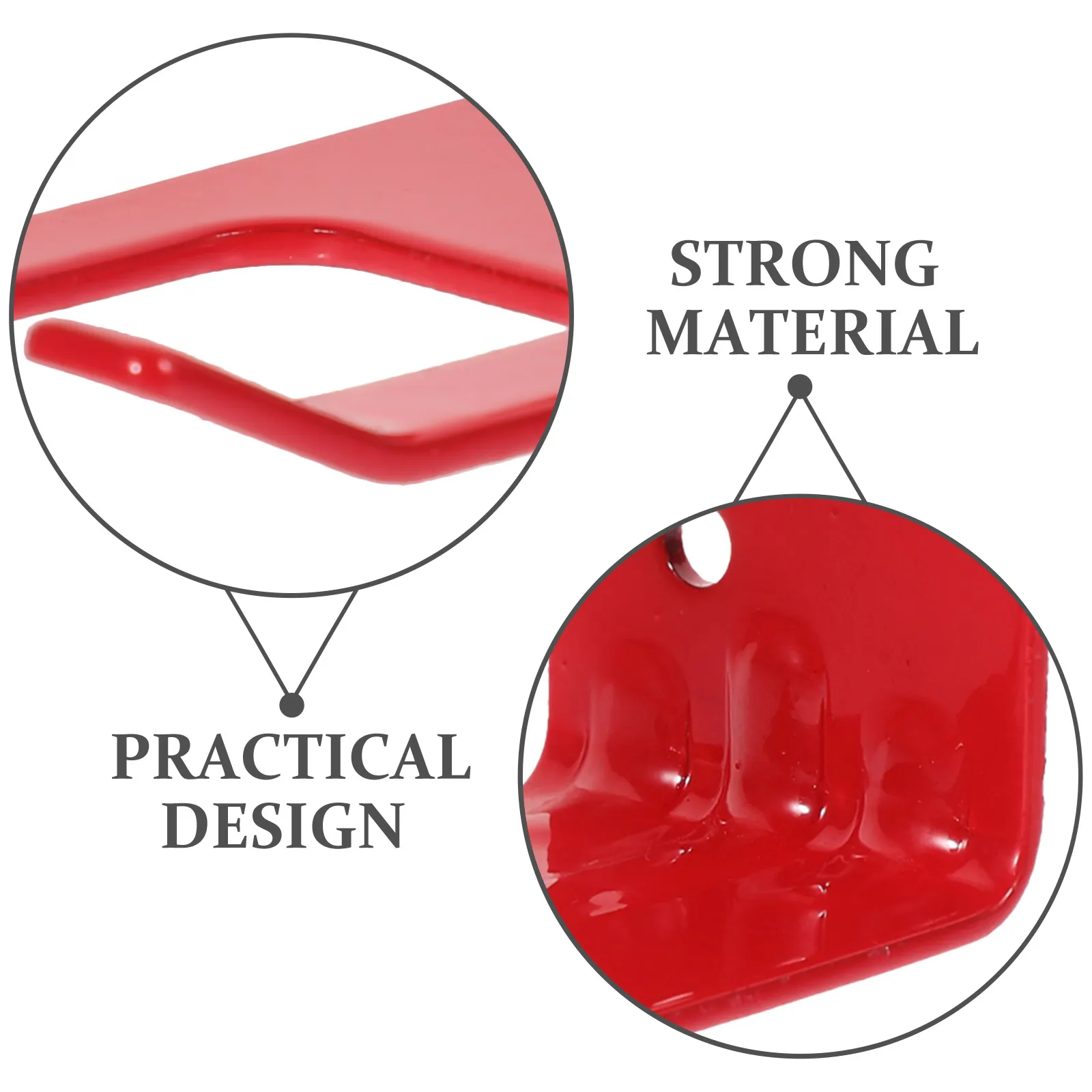 4 Pcs Fire Extinguisher Wall Mount Bracket Metal Wall-mounted Red Iron Hanging Brackets