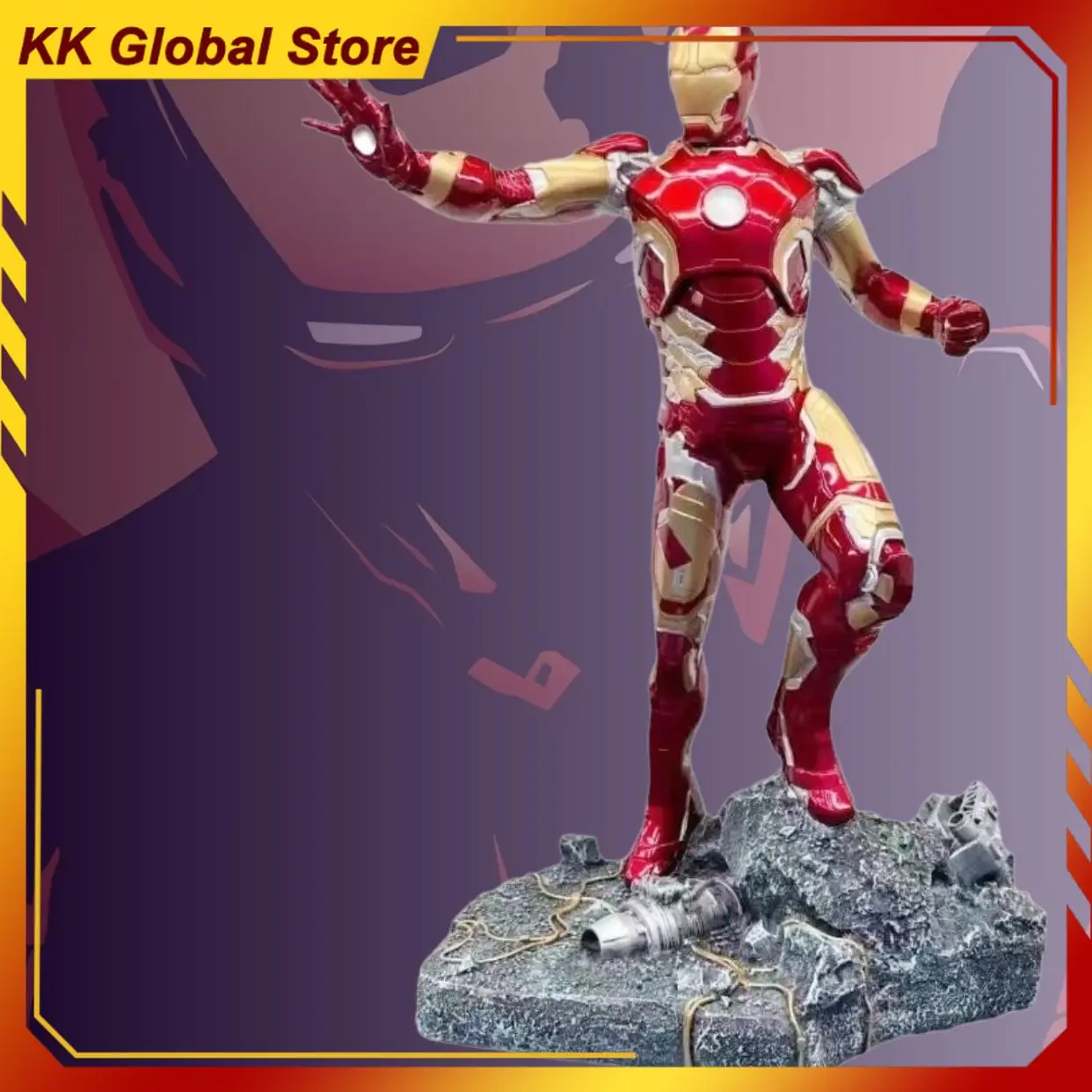 

50 см новая фигурка из фильма «Мстители», Железный человек, периферийные устройства, модель из смолы, статуя, украшение для рабочего стола, подарки на день рождения, игрушки