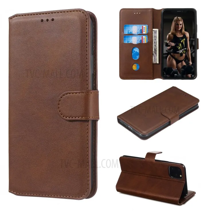 

Wallet Leather Stand Case for iPhone 11 Pro 5.8 inch - Brown