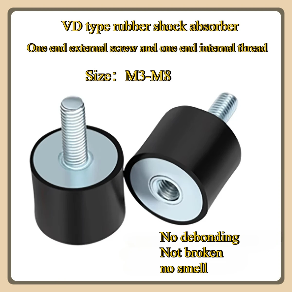 ممتص الصدمات المطاطي من النوع VD، وسادة صدمات محرك السلك الداخلي والخارجي، عازل لولبي مطاطي صامت أسطواني