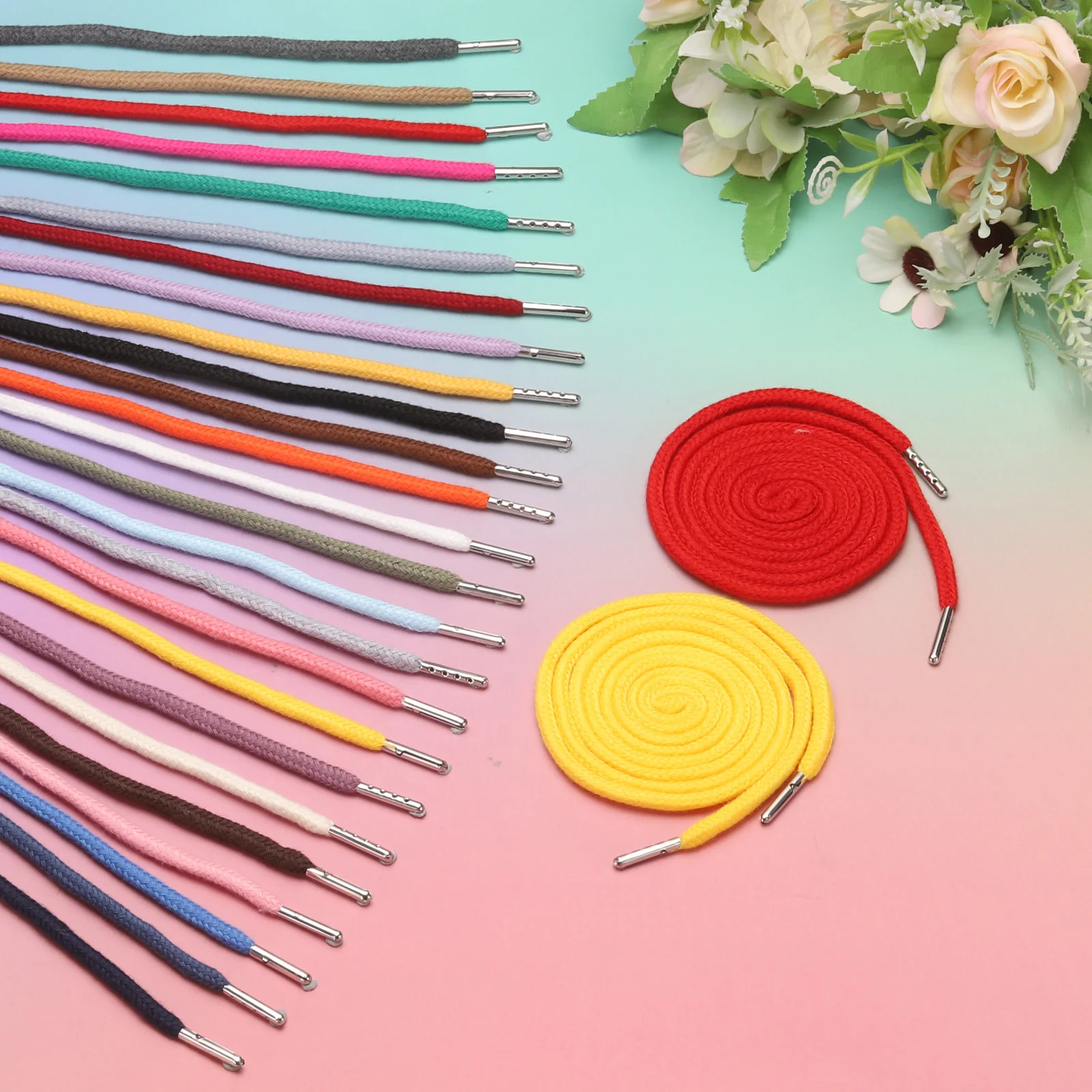 Uxcell 20pcs Trouser Waist Drawstring for Women Men Sports Pants Drawstring Cords Belt Rope String Sweater Hat Round Rope DIY