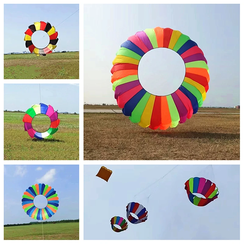 Free Shipping all kites Ring flying outdoor fun toys game kites show pendant Parachute dragon kites fly inflatable kite octopus