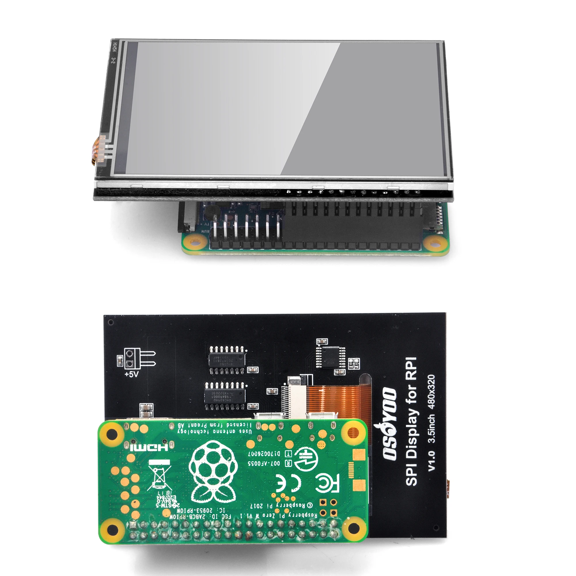 Imagem -03 - Monitor Lcd Touch Screen Display para Raspberry pi 4b 3b Mais 3b 2b Zero w 480x320 Pixel Interface Spi 3.5