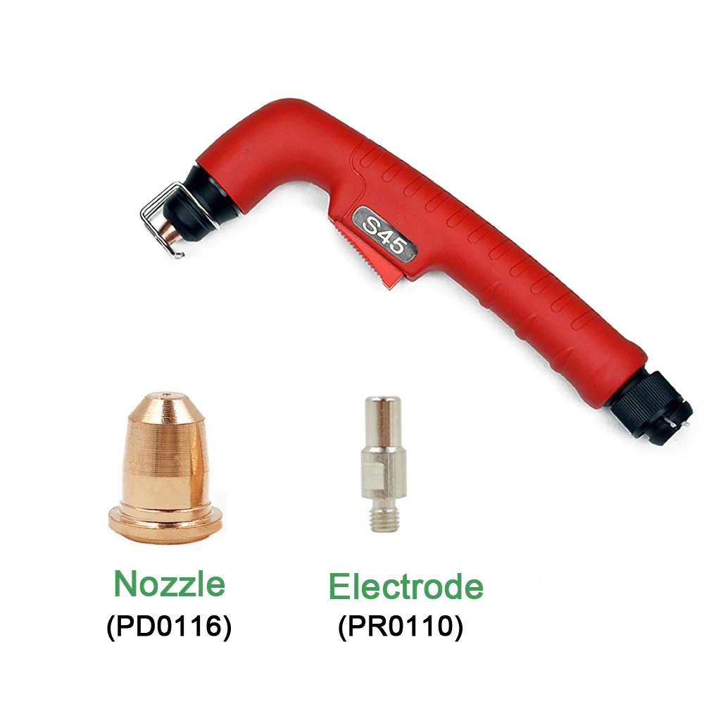 Air Plasma Cutter Cutting Torch Consumabes PR0110 Electrodes 0.8mm/1.0mm PD0116 Nozzle Tips Fit Plasma Trafimet Cutter Torch