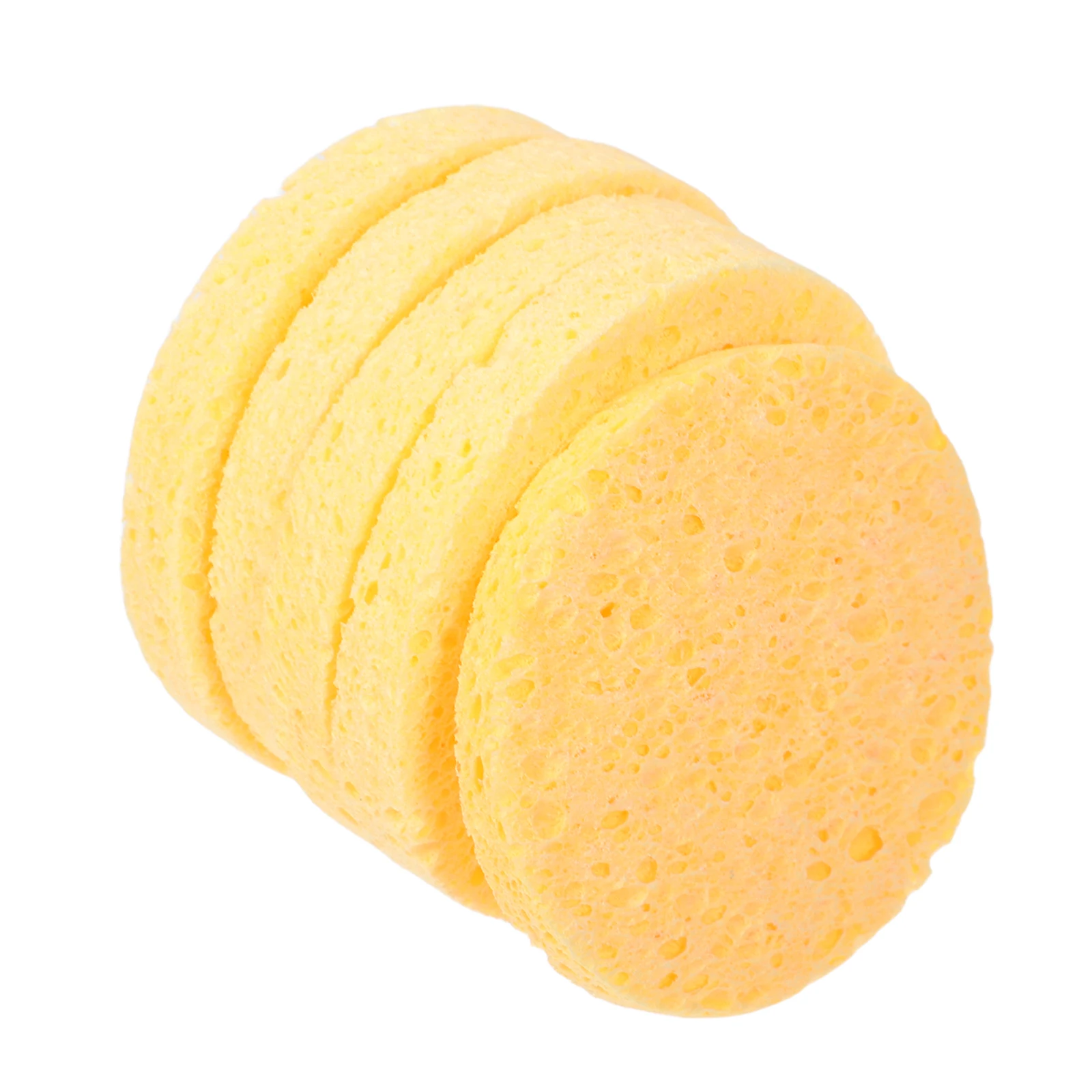 

5 Pcs Makeup Remover Sponge Round Facial Cleansing Pads Sponges Washable Reusable Face Spa