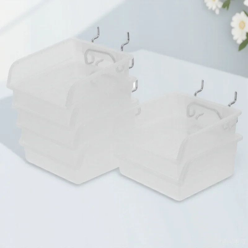 

6Pcs Pegboard Bins Kit Heavy Duty Storage Box Peg Board Accessories Workbench Tool Organizer Garage Workshop Parts Container