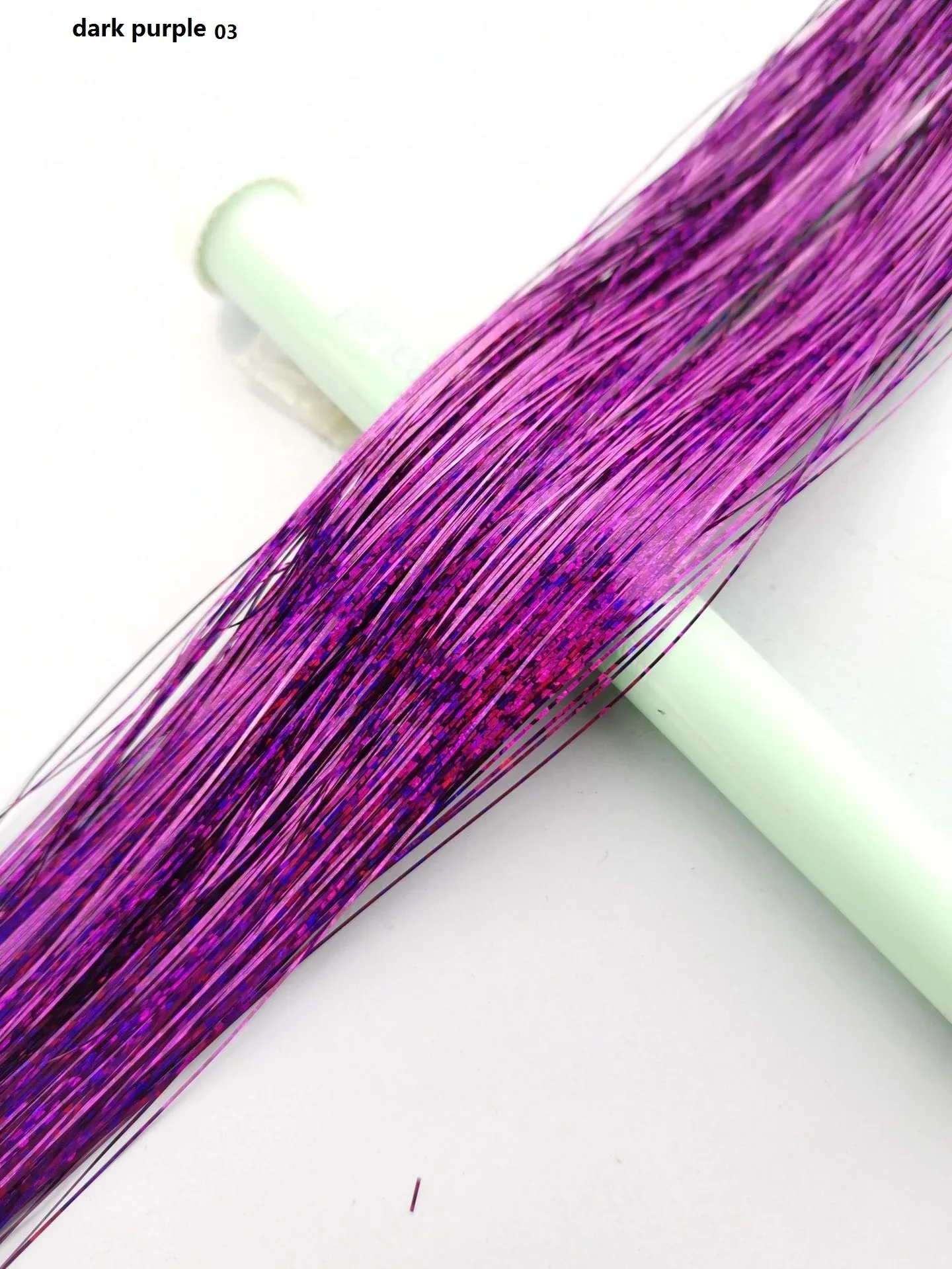 150 Stränge Bunter Glitzer-Haarverlängerungen, 100 cm Lang, Holografische Haaraccessoires für Partys und Veranstaltungen – Detail 5