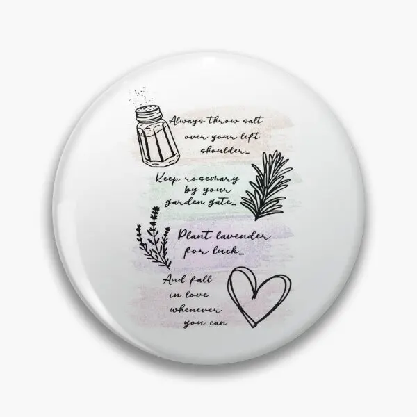 Always Throw Spilled Salt Practical Magi  Soft Button Pin Decor Brooch Cute Metal Lover Gift Cartoon Collar Creative Jewelry