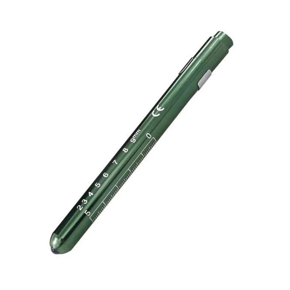 LED Pupil Pen Light for Medical Exams Aluminum Alloy Comfortable Grip Pocket Clip 2 Pack Assorted Colors