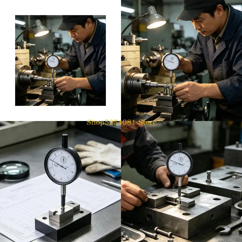 AXYC Mechanical Contact Dials Indicators for Mold Assembly and Machine Alignment, 0.01Mm Resolution, Large Analog Display