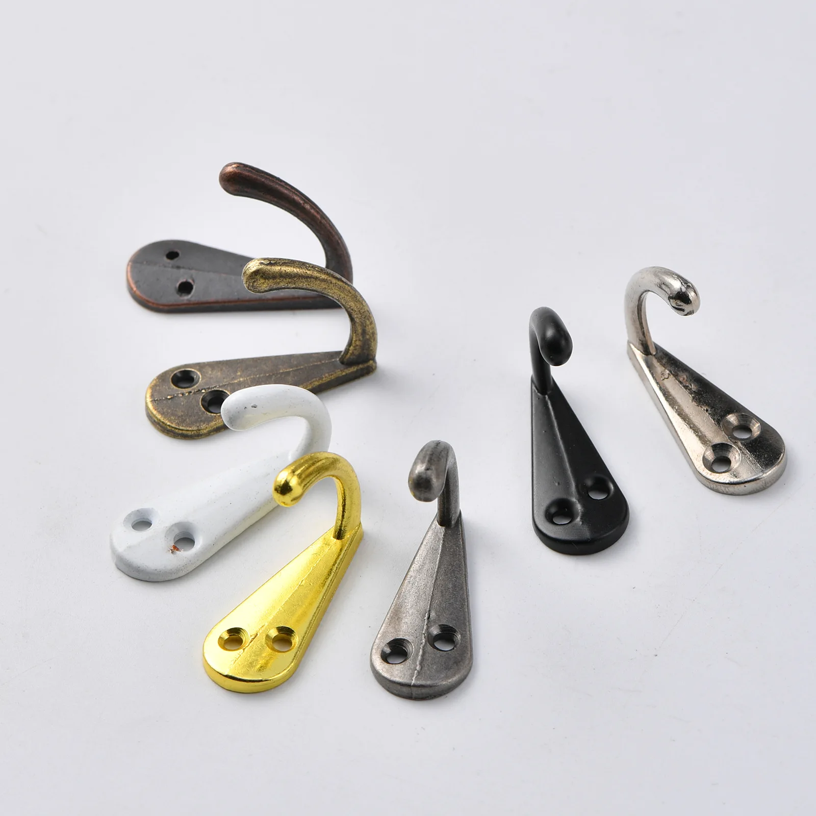 Retro simple coat single porch coat wall zinc alloy kitchen bathroom door small hook
