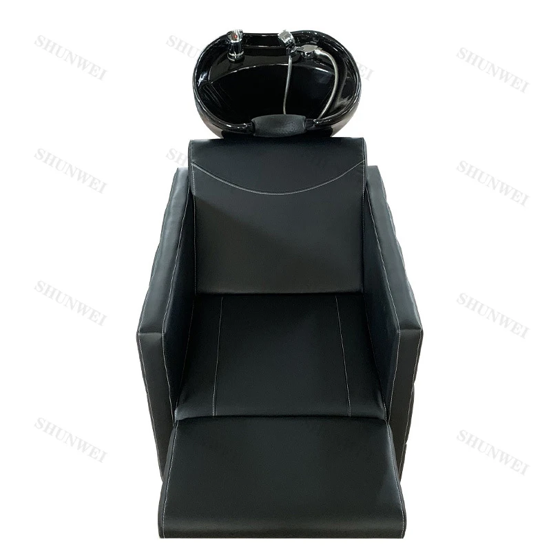 New Model Of Ceramic Deep Basin Hair Salons, Semi-Reclining Shampoo , Trendy Salon-Specific Hairdressing Bed
