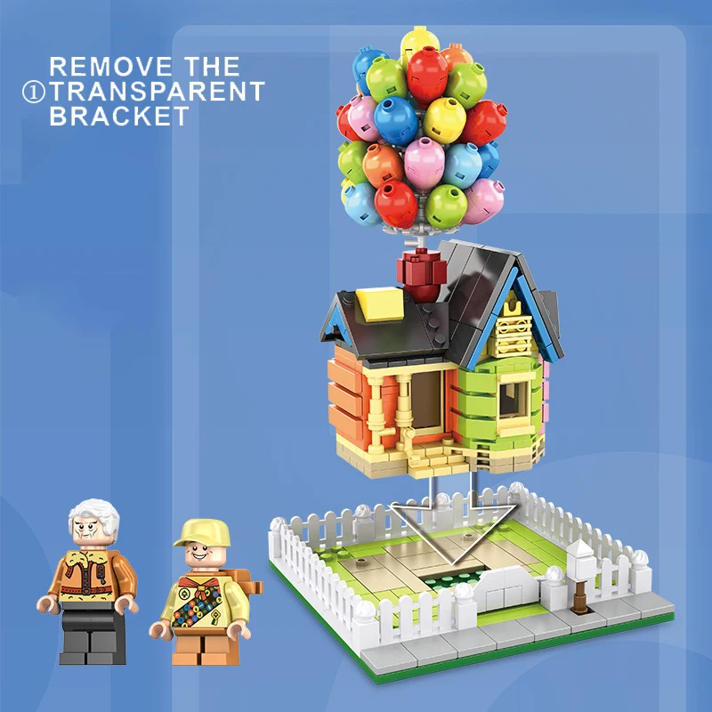 DK7025 Moc 555pcs Creative Balloon Flying House Movie of Up Building Blocks Construction Brick Set Gift Toys For Kids Children