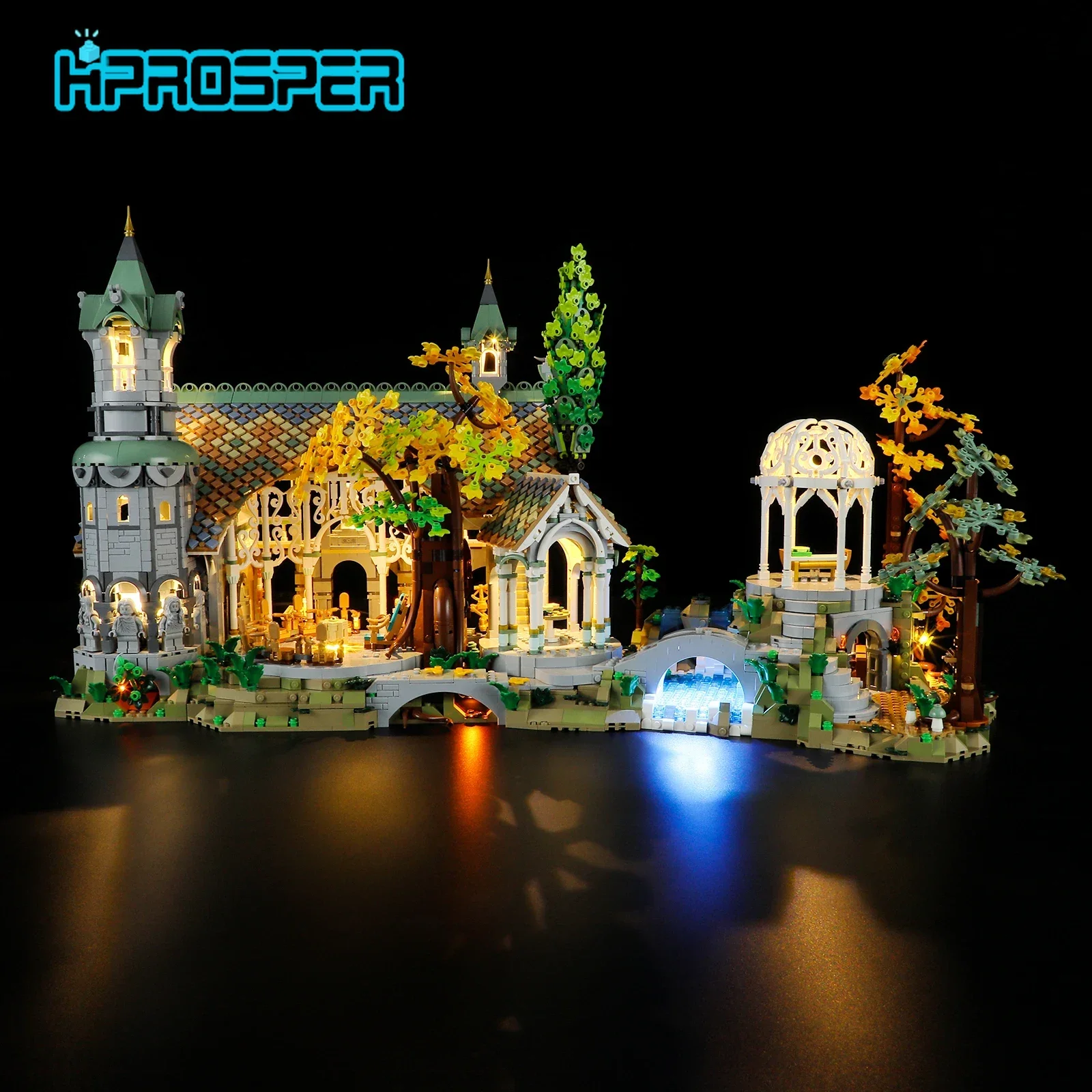 HPROSPER 5V LED Light (No Model) For LEGO Icons 10316 The Lord of The Rings:  Rivendell Decorative Lamp With Battery Box