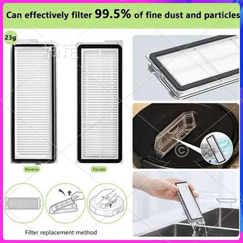 

AU-For Roborock Q Revo Maxv/Q Revo S/Q Revo Pro Vacuum Cleaner Replacement Parts Brush Dust Bag Hepa Filter Mop Cloths