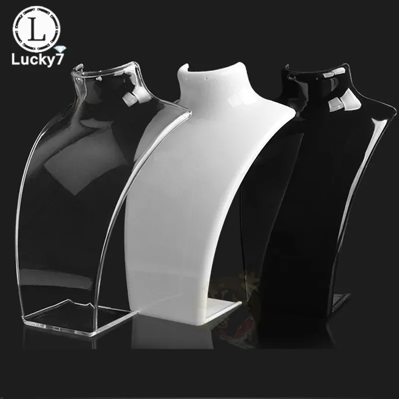 Acrylic Mannequin Necklace Jewelry Display Holder Pendant Earrings Decorate Exhibition Display Stand Shelf