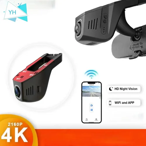 Imagen 1 del producto Cámara de salpicadero DVR para coche 4K 2160P WiFi 2K 1600P 1080P 24H Monitor de estacionamiento Control por aplicación grabadora de vídeo de conducción de coche para todos los coches