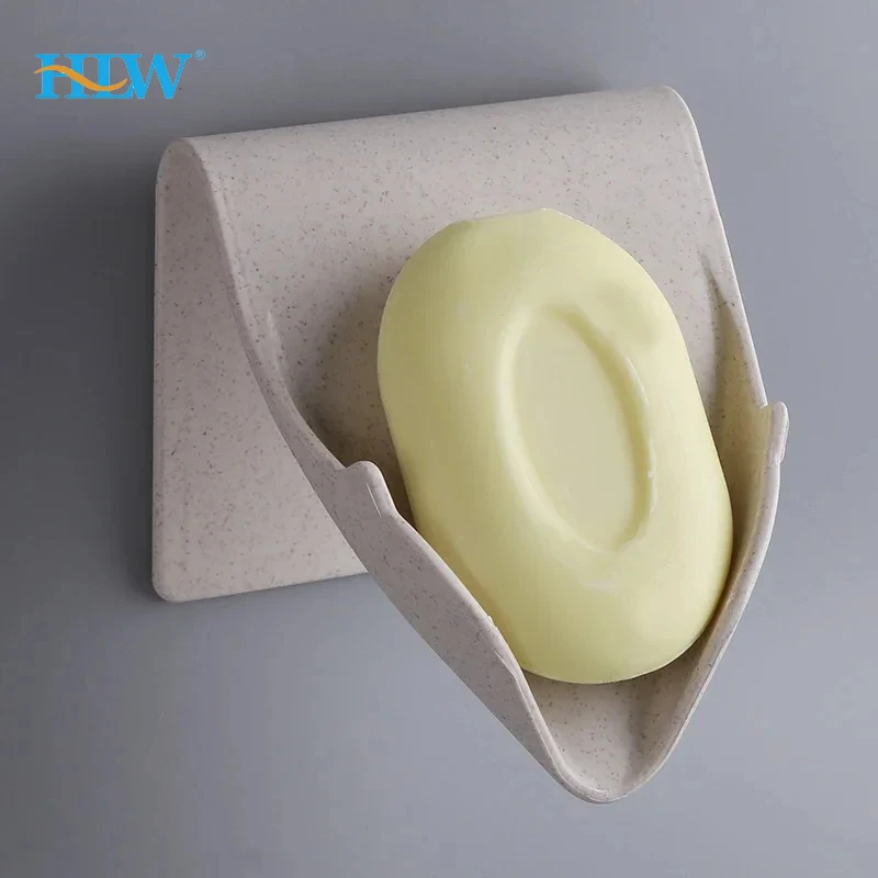 Bathroom wall mounted plastic soap storage box, anti slip drip water and fertilizer soap holder, shower accessories and supplies