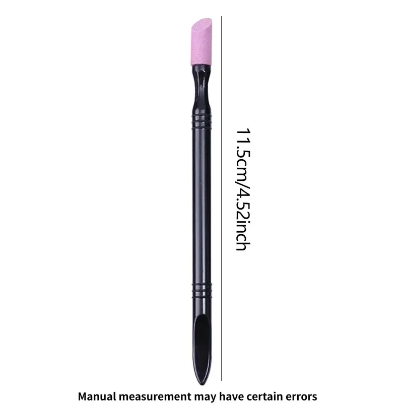 1/5Pcs Cuticle Stone Pusher Quartz Nail Sanding Nail Art Pen Cuticle Remover Trimmer Buffer Manicure Tool Professional Nail File