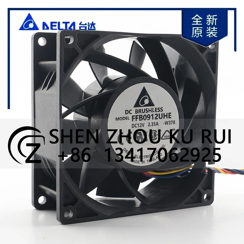 دلتا 5 فولت 24 فولت 48 فولت DC12V 2.35A التيار المتناوب EC 9038 90X90X38 مللي متر 9 سنتيمتر الهيكل العنيفة ارتفاع حجم الهواء عالية السرعة العاكس FFB0912UHE مروحة التبريد #2