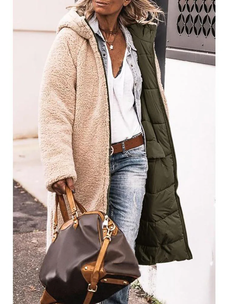 Women's 2024 Winter Fashion Clothes Oversized Shearling Fleece Long Coats Jackets