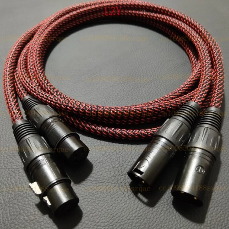 

Pair 3 pin XLR audio cable OFC conductor Audiophile balance line for microphone
