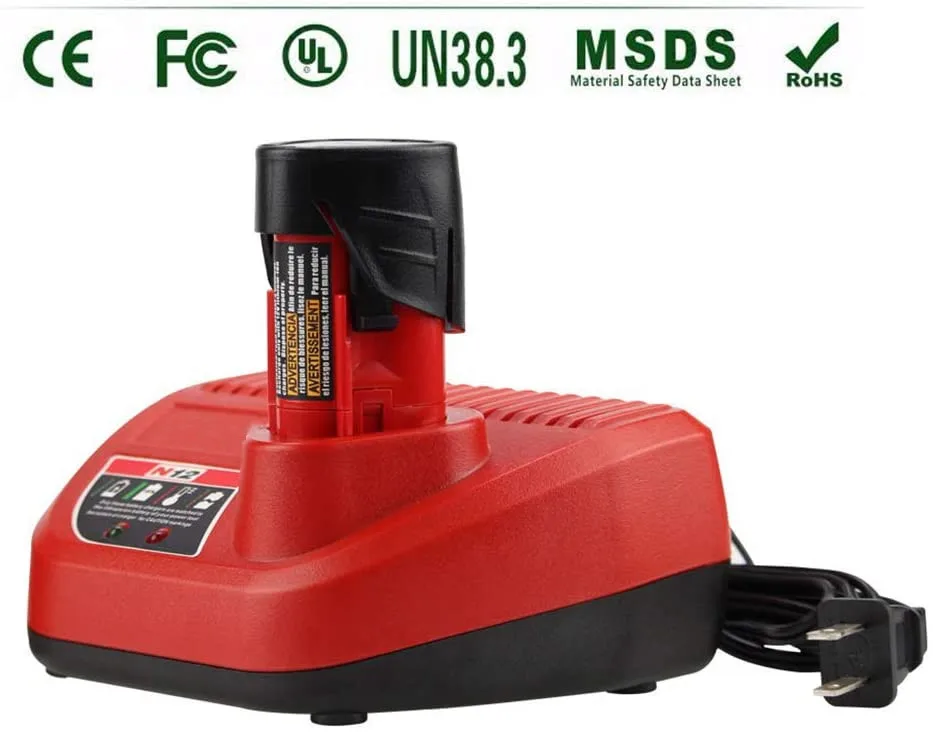 

Вилка европейского/американского стандарта, литий-ионное зарядное устройство переменного тока 220-240 В для Milwaukee N12, входной выход 12 В, 10,8 В, 48-59-2401, 48-11-2402, электроинструменты