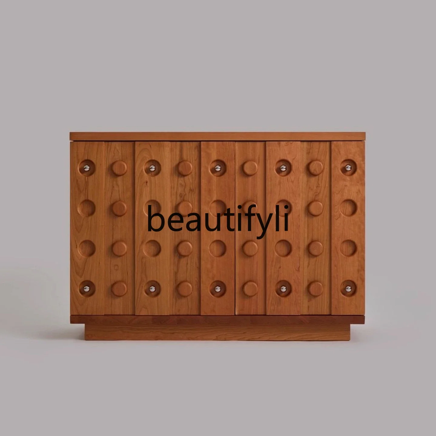 

X Solid wood dining side cabinet household retro living room entrance storage locker