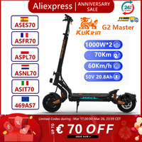 EU Stock Original KUKIRIN G2 Master Electric Scooter 2*1000W Motor 52V 20.8Ah Battery 60km/h Max Speed 70km Range Kickscooter