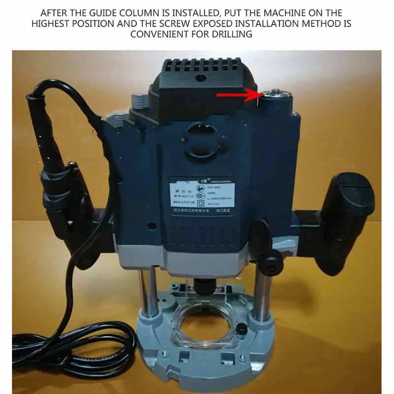

Small New Brand-new AT3311B Woodworking Trimming Machine Electric Milling Slot 220V/1800W Reversible Engraving Machine Worktable