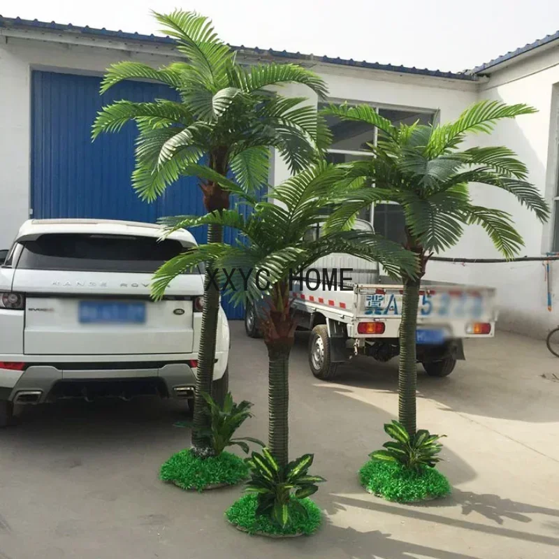 GY Imitation Coconut Tree Fake Coconut Tree Props Tropical Palm Tree Preservation Curved Rod Decoration Fake Trees Coconut
