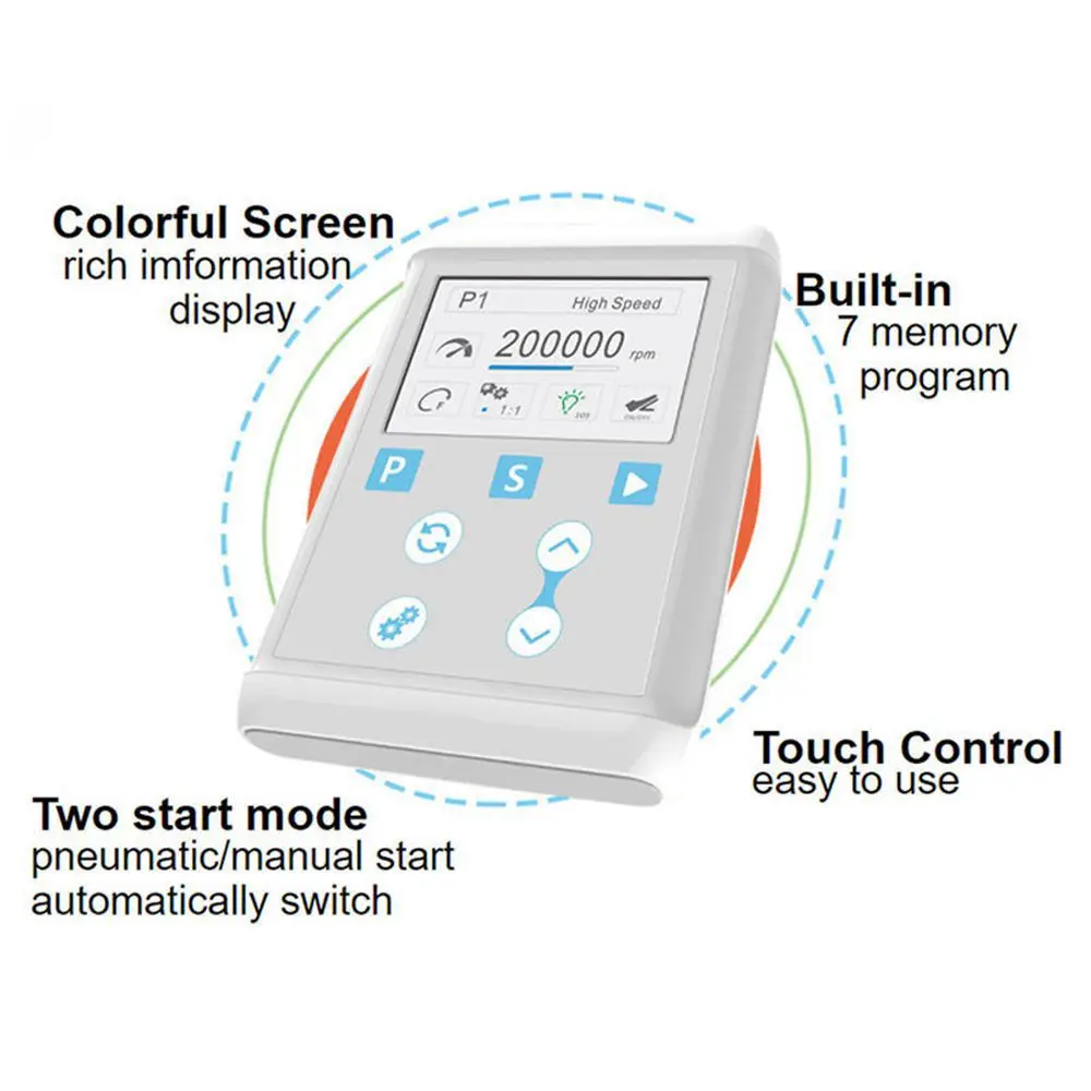 JUMTOP Dental Built-in Micro Motor C-PUMA Int+ 7 Program Memory LED Grinding and Polishing Electrical Motors